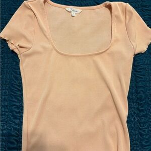 Soft Peach Short Sleeve Top